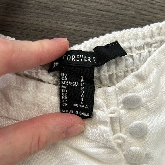 Forever 21 white crop top. - Picture 3 of 3